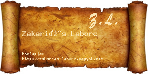 Zakariás Laborc névjegykártya